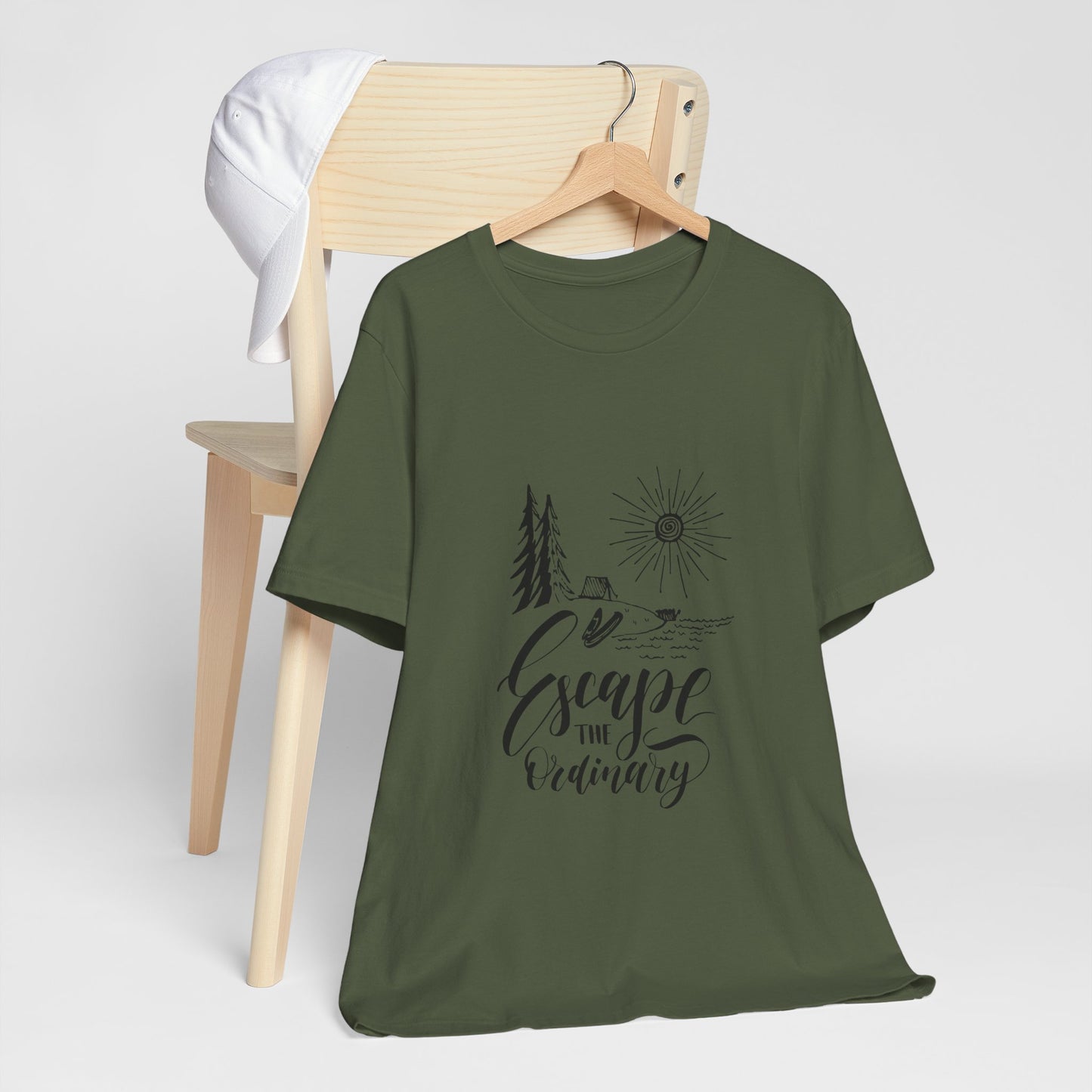 Escape the Ordinary T-Shirt | Bella+Canva Unisex Tee | Camping, Hiking, Adventure Shirt | Outdoor Wanderlust Graphic Tee