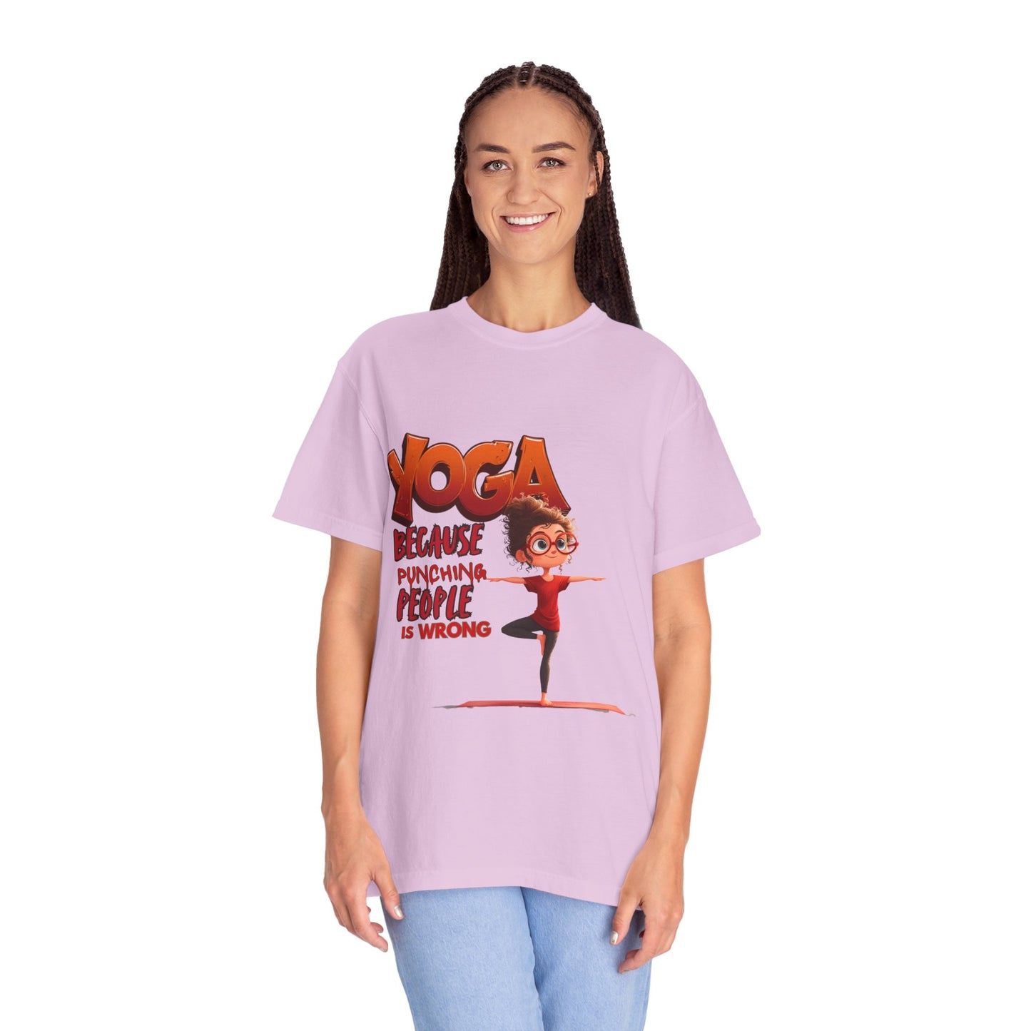 Yoga Because Punching People Is Wrong Shirt | Funny Yoga Graphic Tee