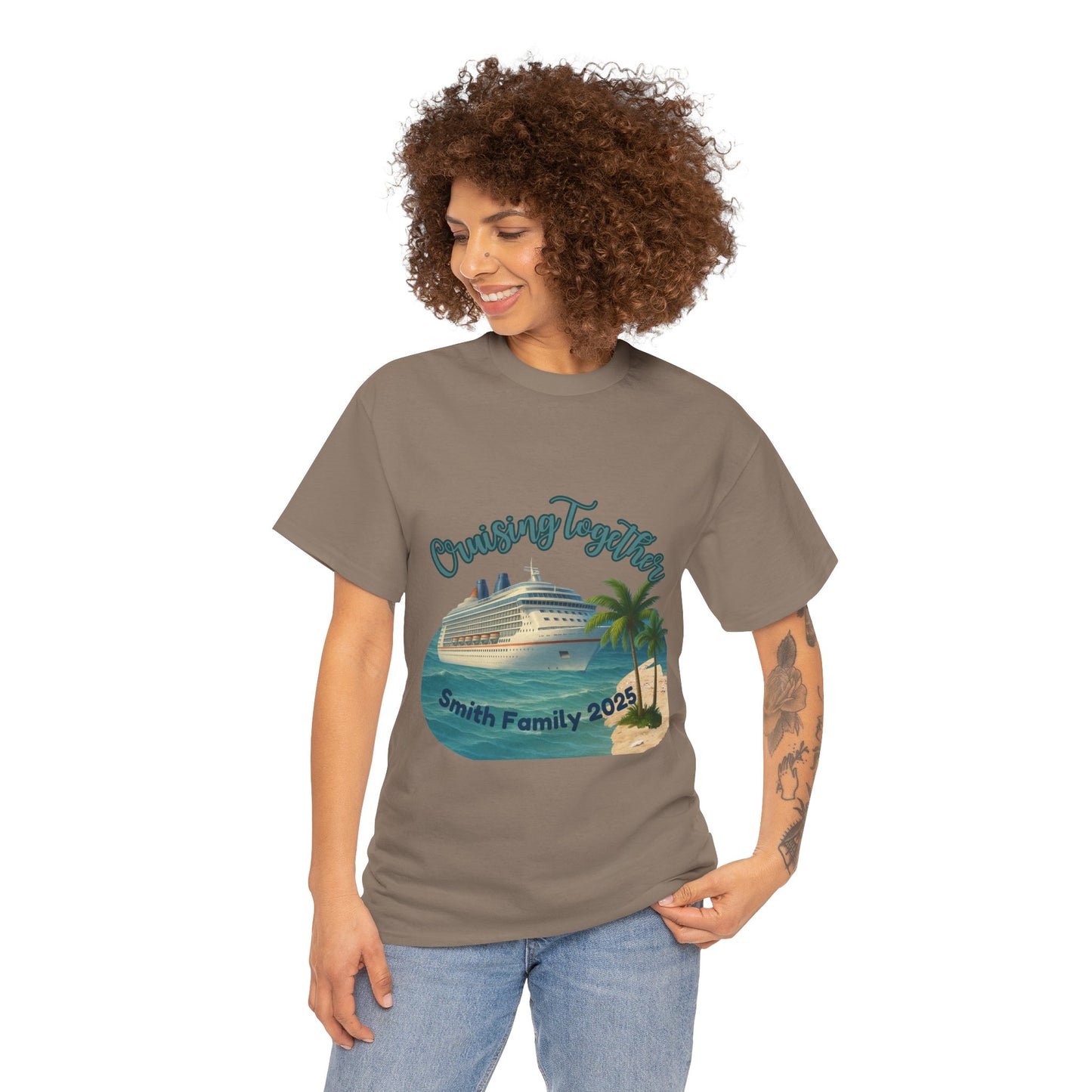 Custom “Cruising Together” Family Cruise T‑Shirt – Personalized Vacation & Reunion Tee