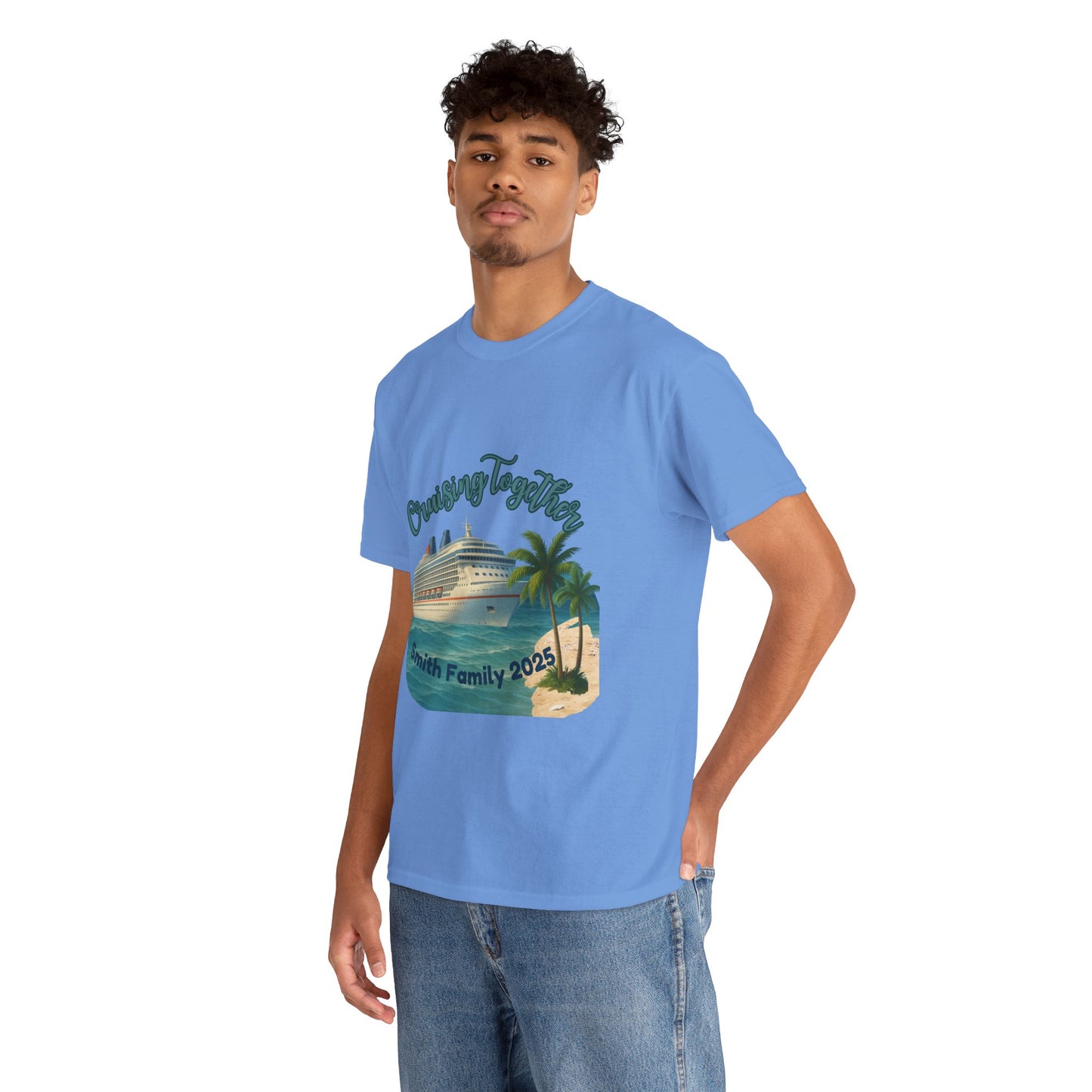 Custom “Cruising Together” Family Cruise T‑Shirt – Personalized Vacation & Reunion Tee