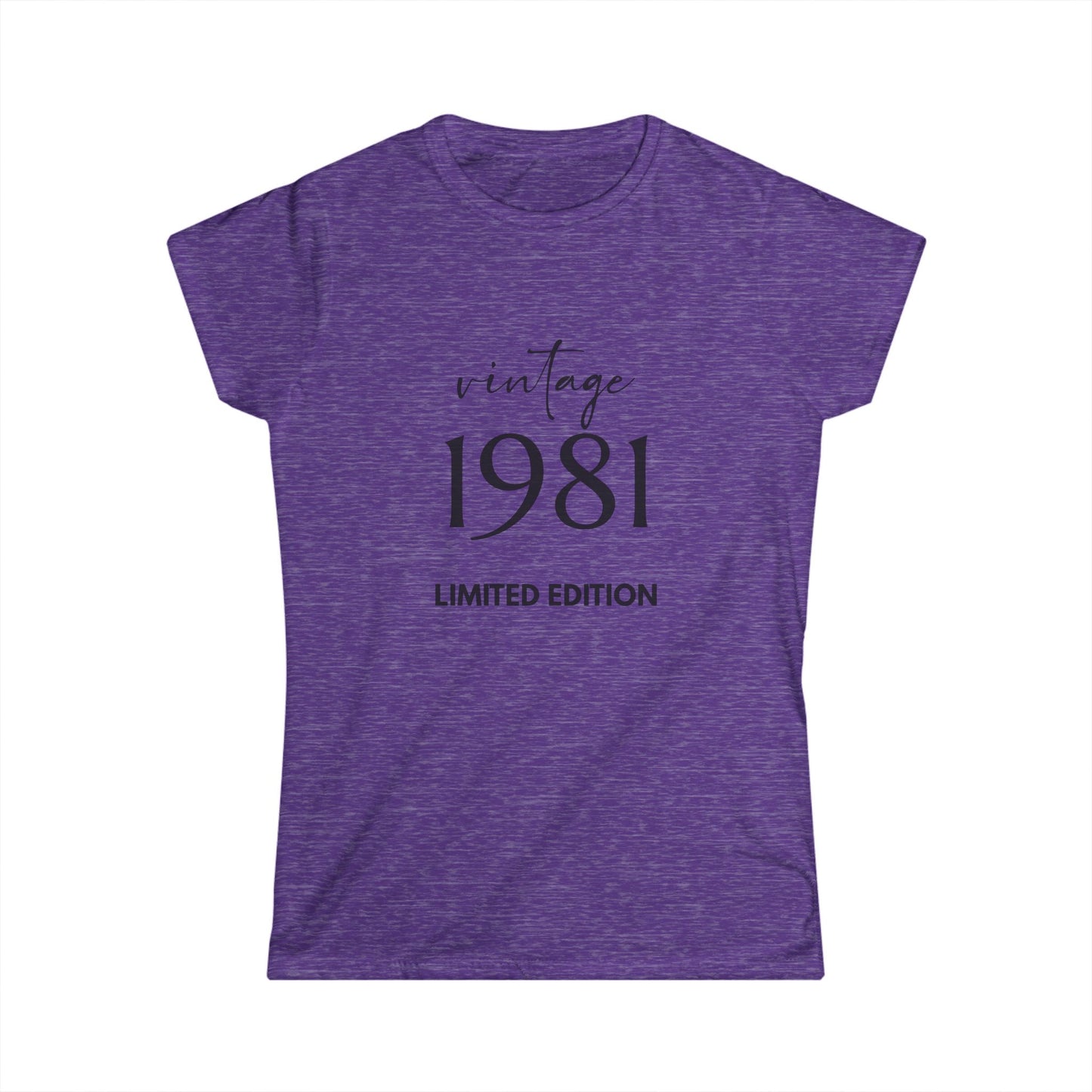 Customizable Vintage 1981 Limited Edition Women's Softstyle Tee | Retro Fashion Shirt