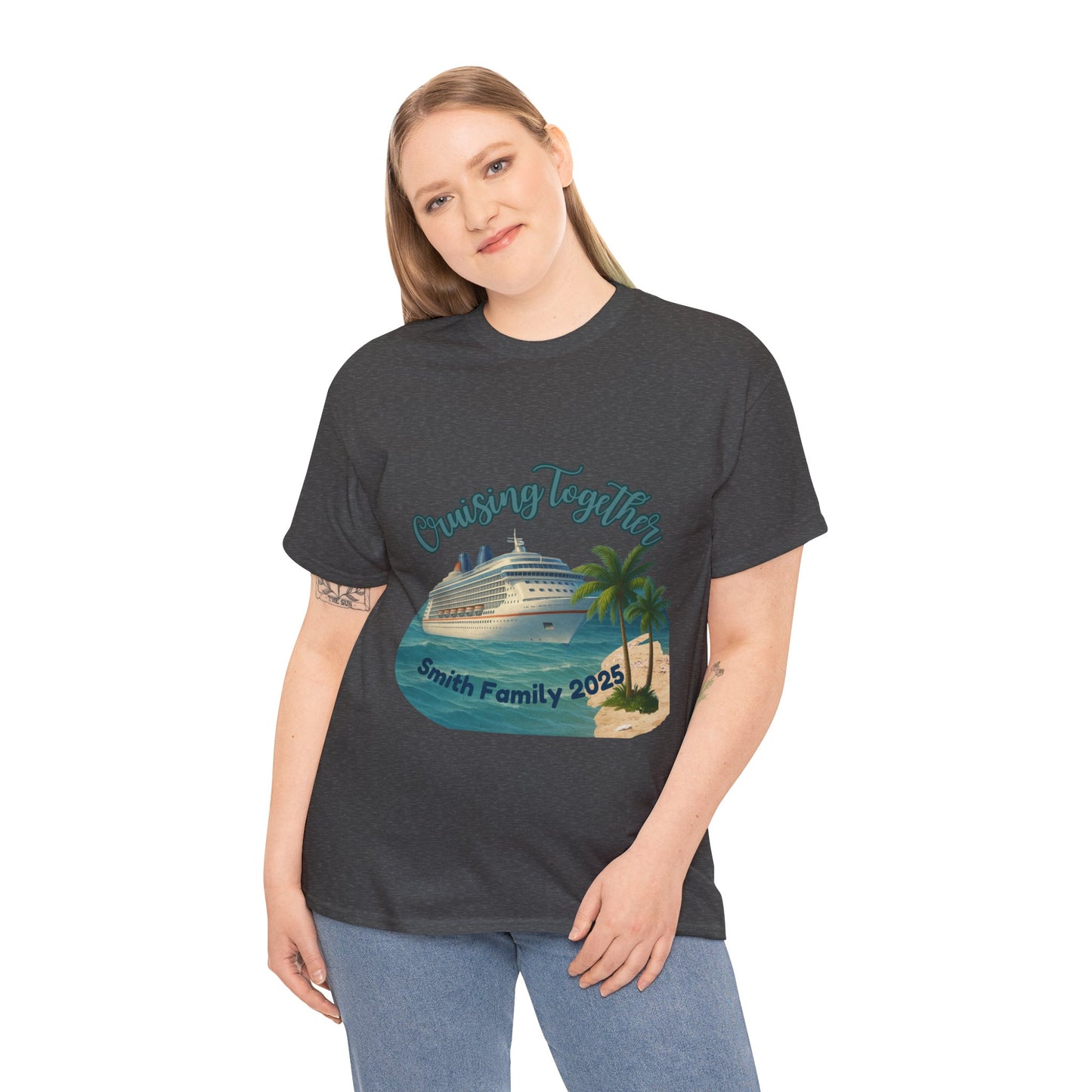 Custom “Cruising Together” Family Cruise T‑Shirt – Personalized Vacation & Reunion Tee
