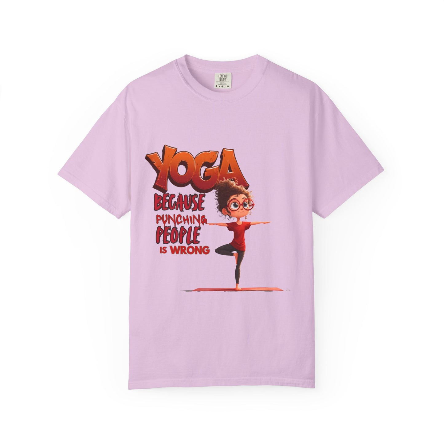 Yoga Because Punching People Is Wrong Shirt | Funny Yoga Graphic Tee