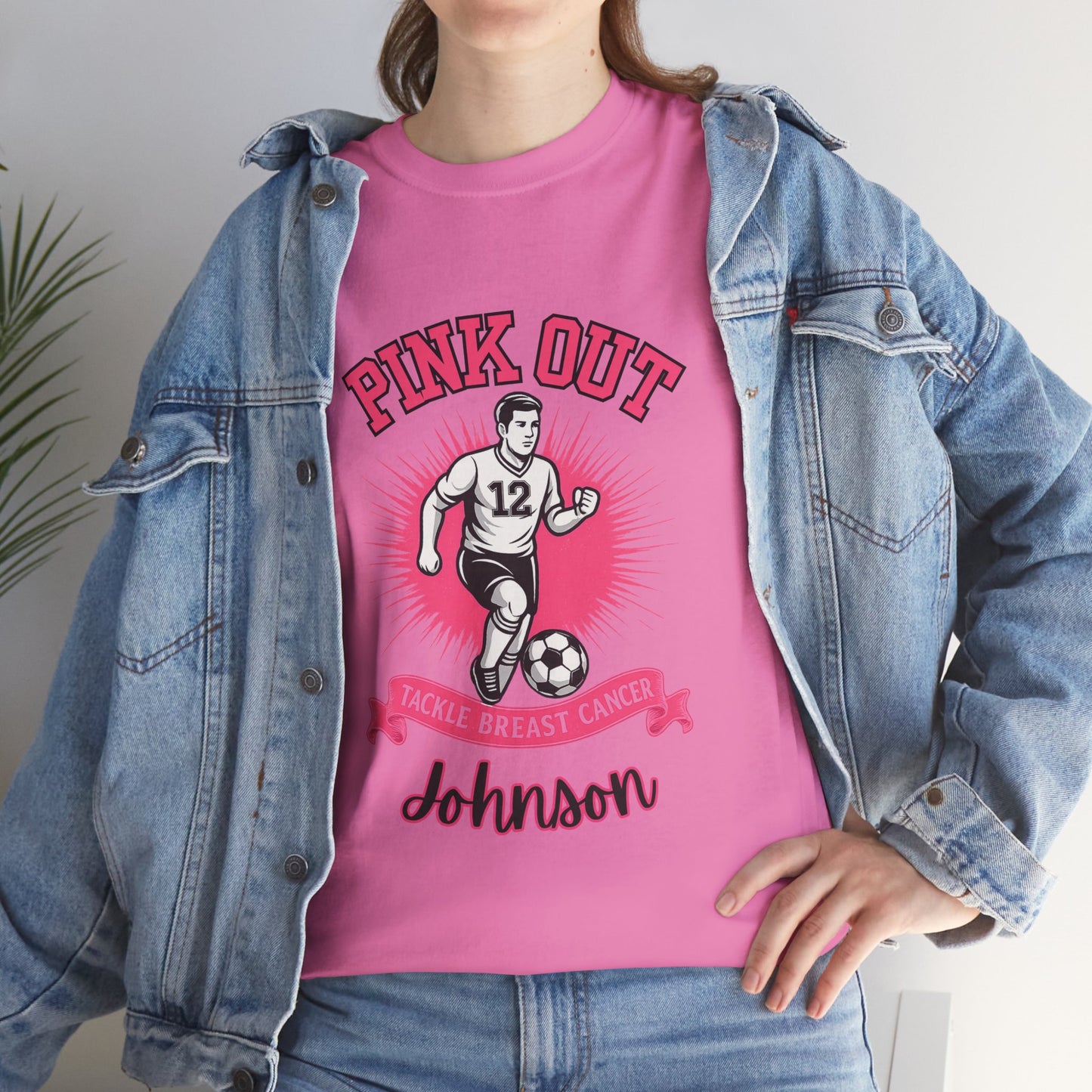 Personalized Pink Out Soccer Shirt | Breast Cancer Awareness Tee
