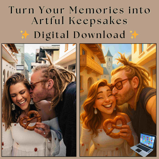 Turn Travel Photos Into Art | Custom Cartoon, Manga, Comic, Watercolor, Charcoal, or Oil Painting | Canvas or Gift Keepsake