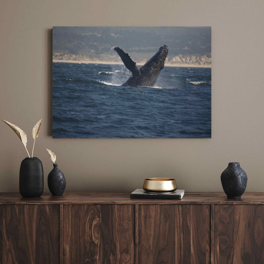 Whale Watching: Playful Canvas Art for Ocean Lovers