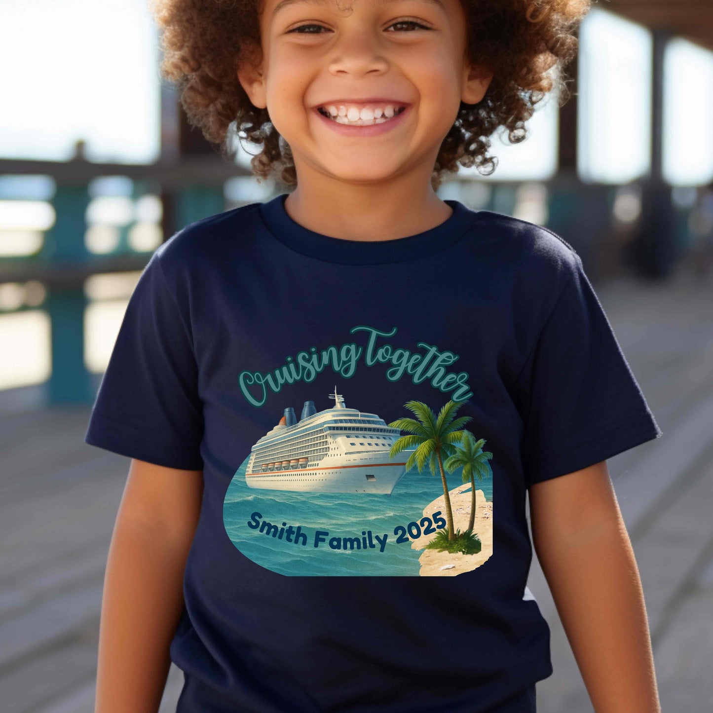 Custom “Cruising Together” Family Cruise T‑Shirt – Personalized Vacation & Reunion Tee