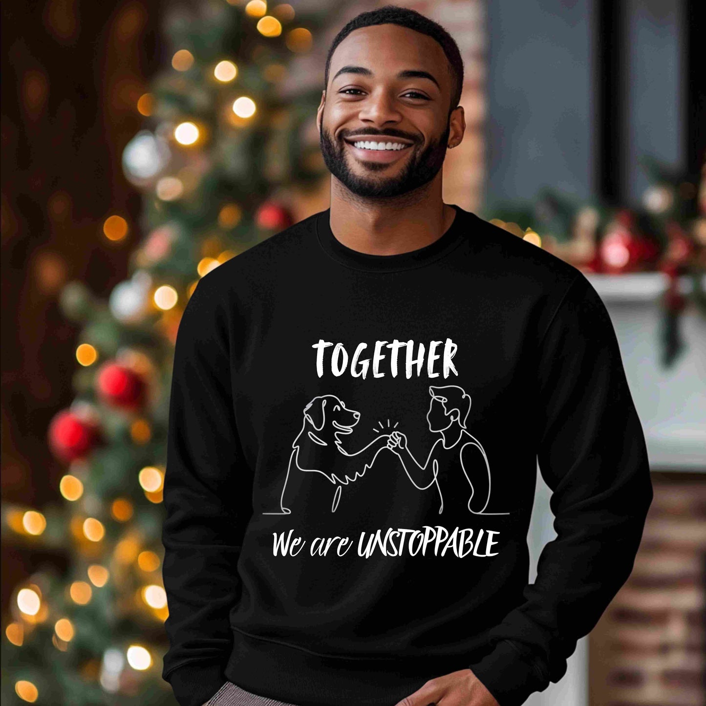 Together We Are Unstoppable Sweatshirt | Cozy Gift for Dog Lovers, Pet Parent Apparel, Animal Friendship, Custom Sweatshirt, Casual Style.