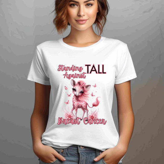 Standing Tall Against Breast Cancer Shirt | Pink Ribbon Awareness Tee