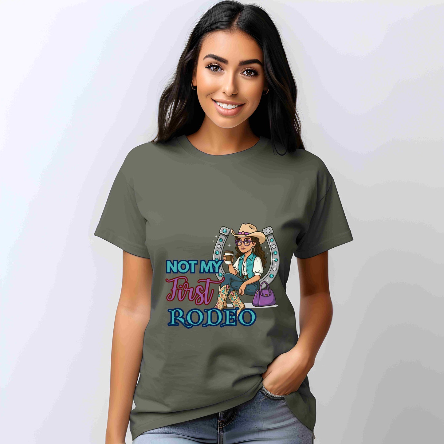 Not My First Rodeo Shirt | Western Cowgirl Graphic Tee