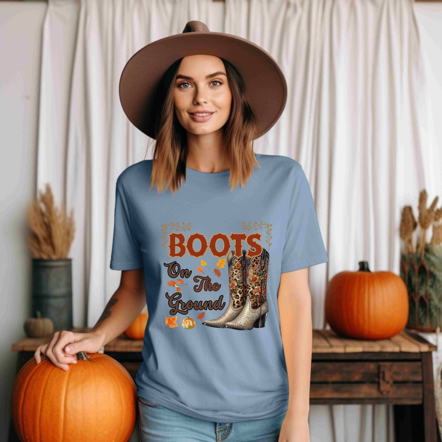Boots On The Ground Shirt | Western Cowgirl Fall Graphic Tee