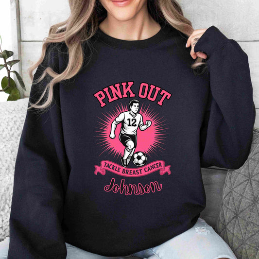 Personalized Pink Out Soccer Sweatshirt | Breast Cancer Awareness