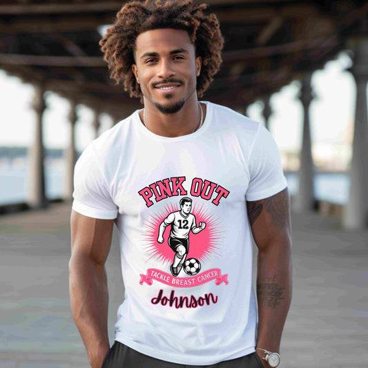 Personalized Pink Out Soccer Shirt | Breast Cancer Awareness Tee