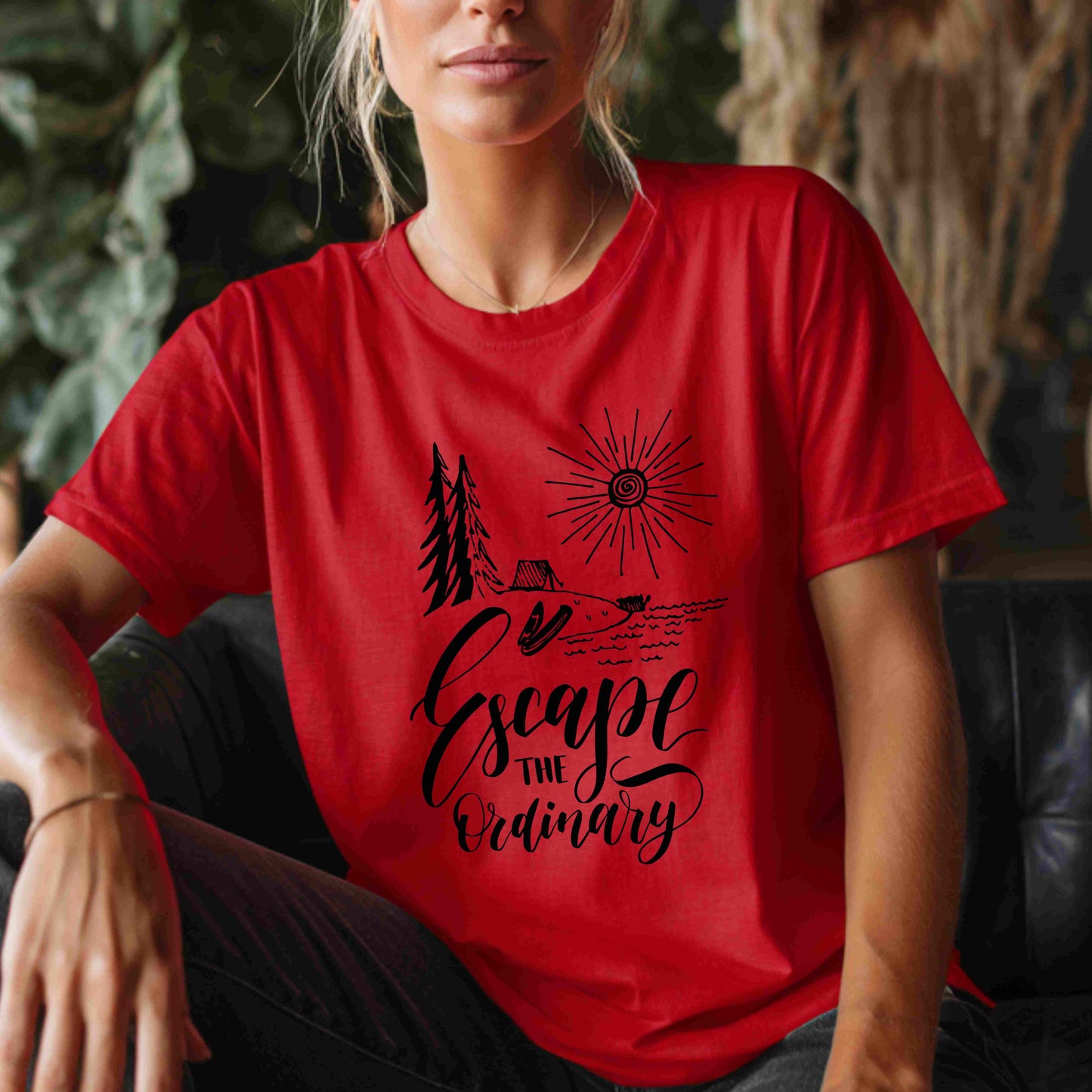 Escape the Ordinary T-Shirt | Bella+Canva Unisex Tee | Camping, Hiking, Adventure Shirt | Outdoor Wanderlust Graphic Tee
