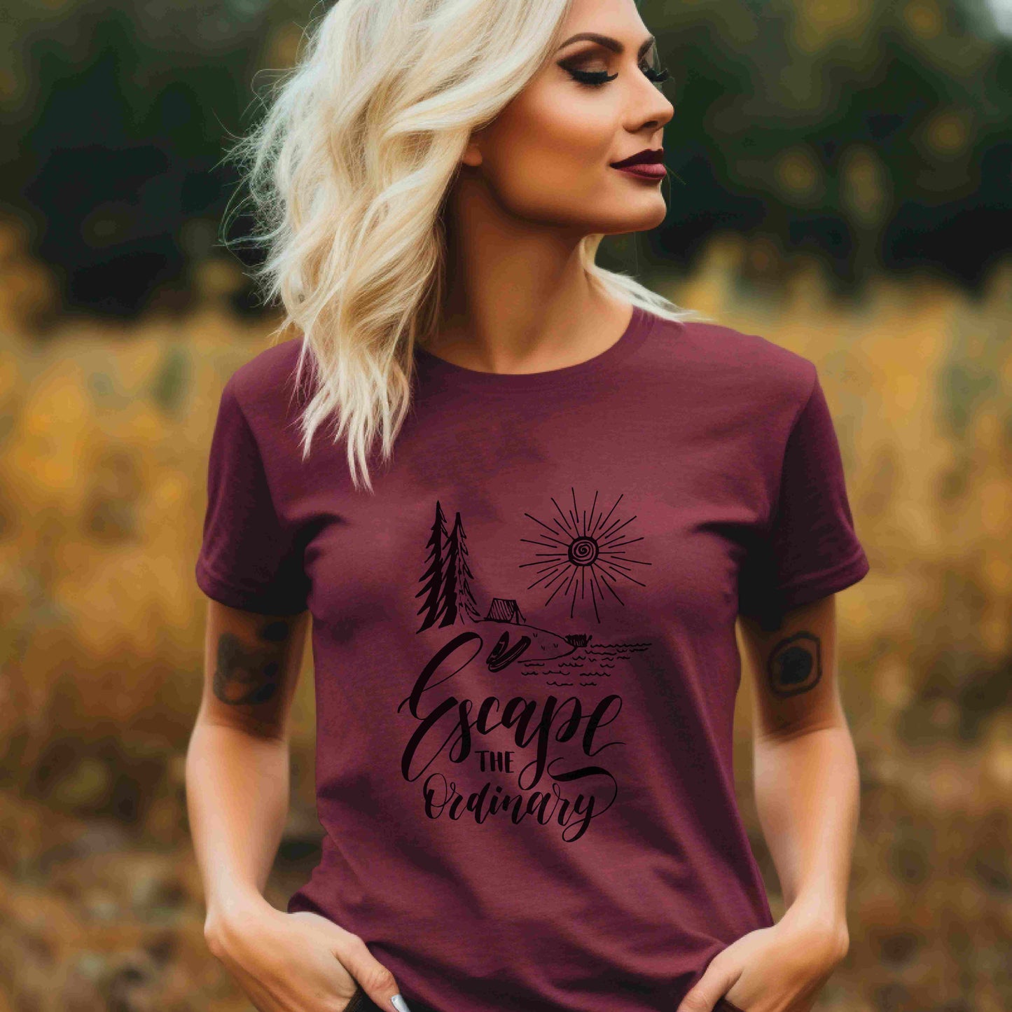 Escape the Ordinary T-Shirt | Bella+Canva Unisex Tee | Camping, Hiking, Adventure Shirt | Outdoor Wanderlust Graphic Tee
