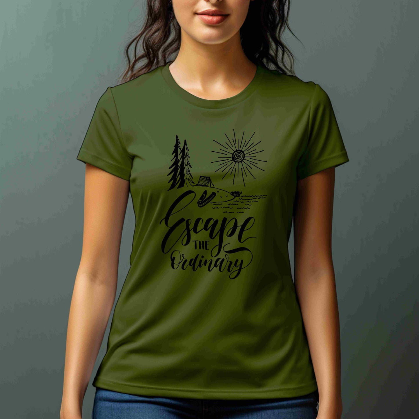 Escape the Ordinary T-Shirt | Bella+Canva Unisex Tee | Camping, Hiking, Adventure Shirt | Outdoor Wanderlust Graphic Tee