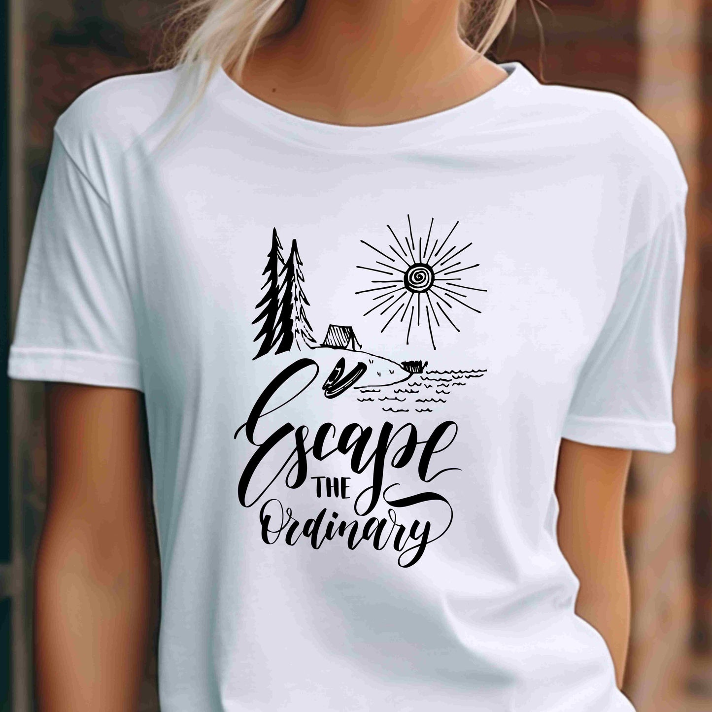 Escape the Ordinary T-Shirt | Bella+Canva Unisex Tee | Camping, Hiking, Adventure Shirt | Outdoor Wanderlust Graphic Tee