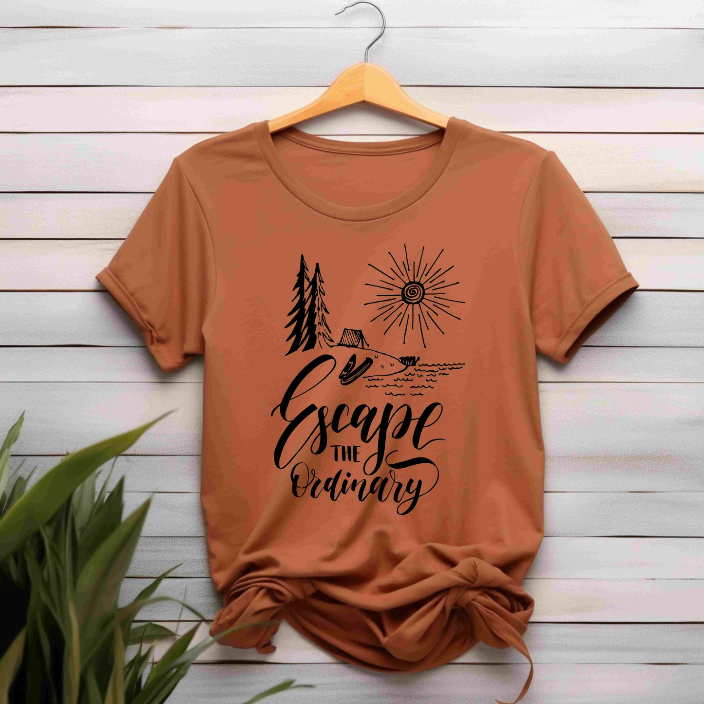 Escape the Ordinary T-Shirt | Bella+Canva Unisex Tee | Camping, Hiking, Adventure Shirt | Outdoor Wanderlust Graphic Tee