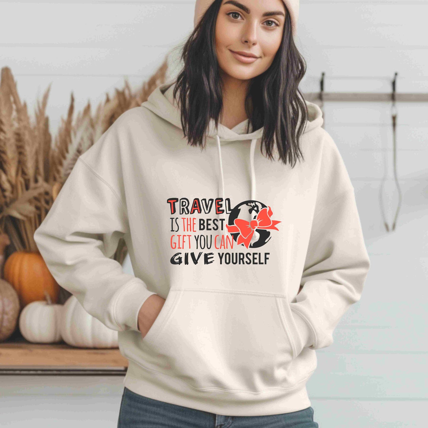 Travel Is the Best Gift You Can Give Yourself Hoodie – Cozy Travel Lover Pullover