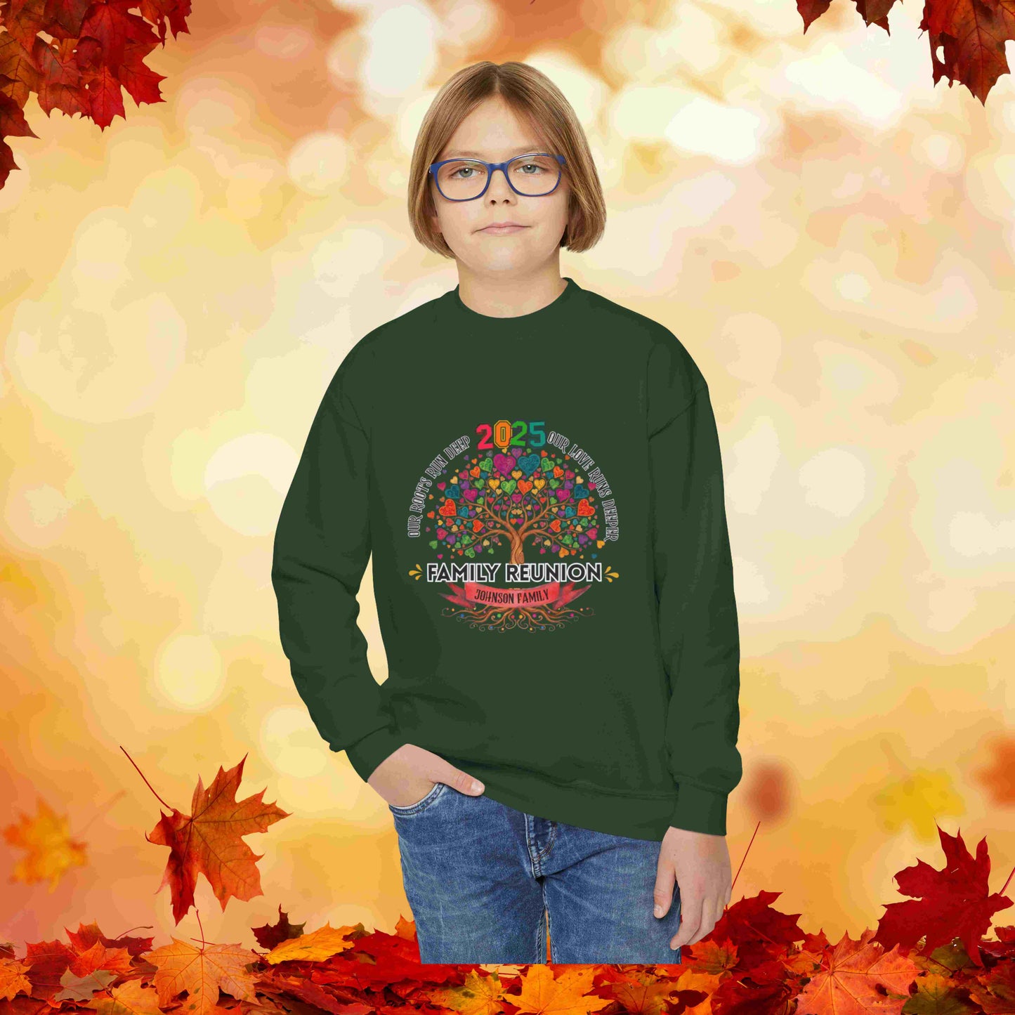 Youth 2025 Family Reunion Sweatshirt | Custom Kids Family Gift