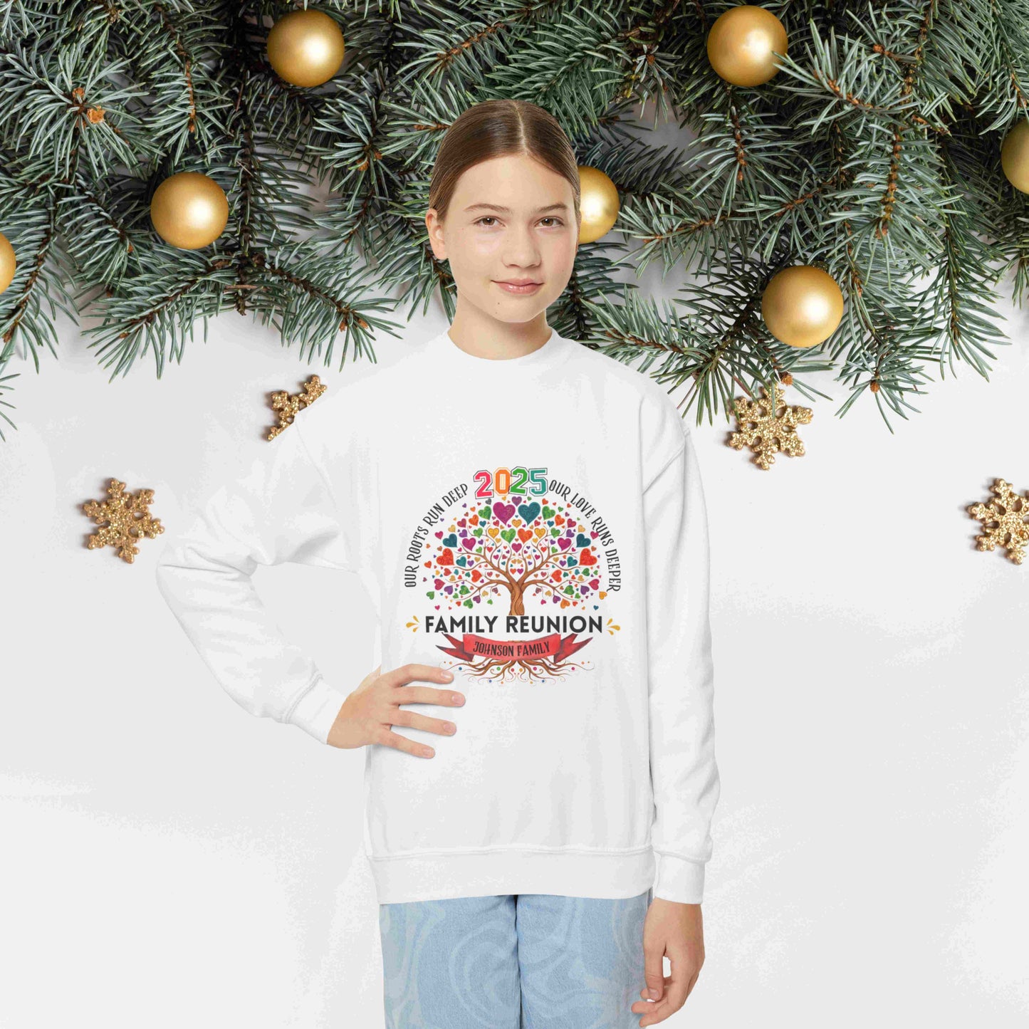 Youth 2025 Family Reunion Sweatshirt | Custom Kids Family Gift