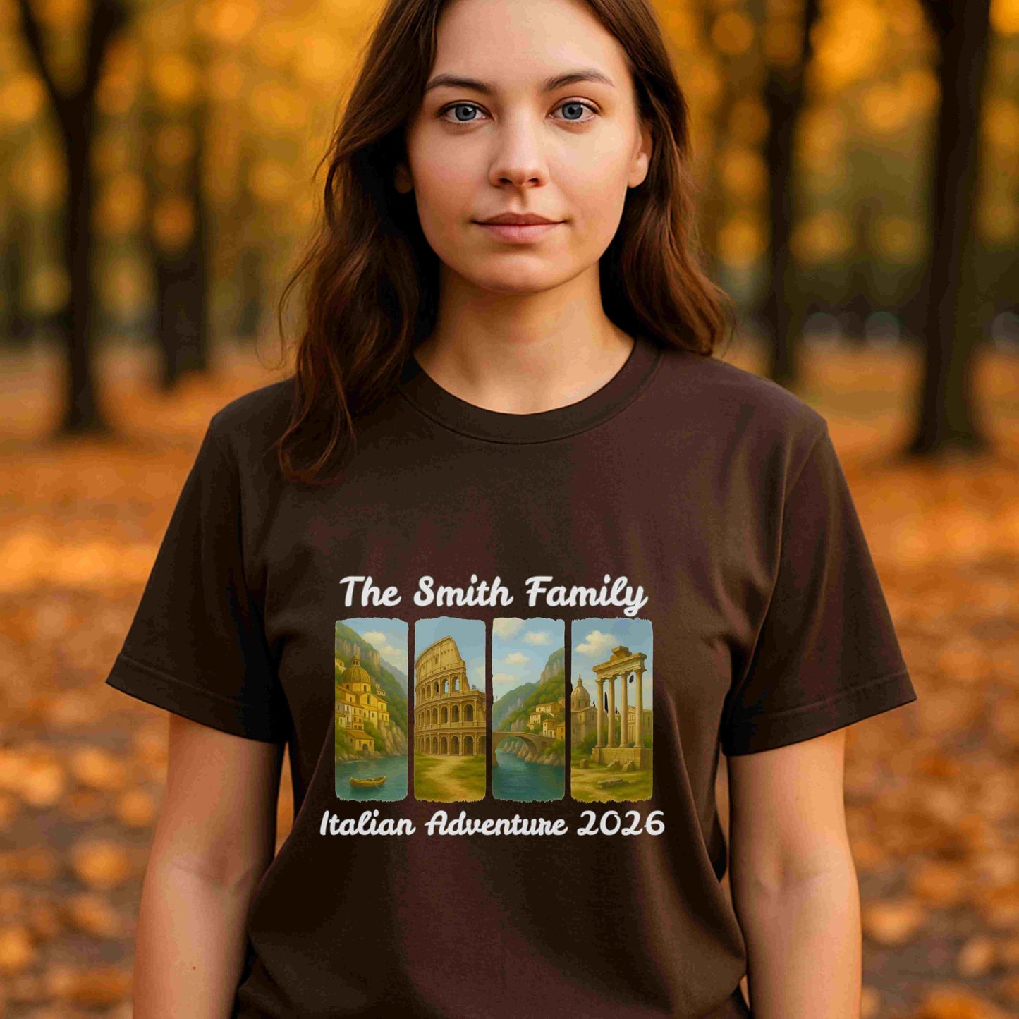 Custom Italy Family Vacation Shirt – Personalized “Italian Adventure 2026” Bella+Canvas 3001 Tee