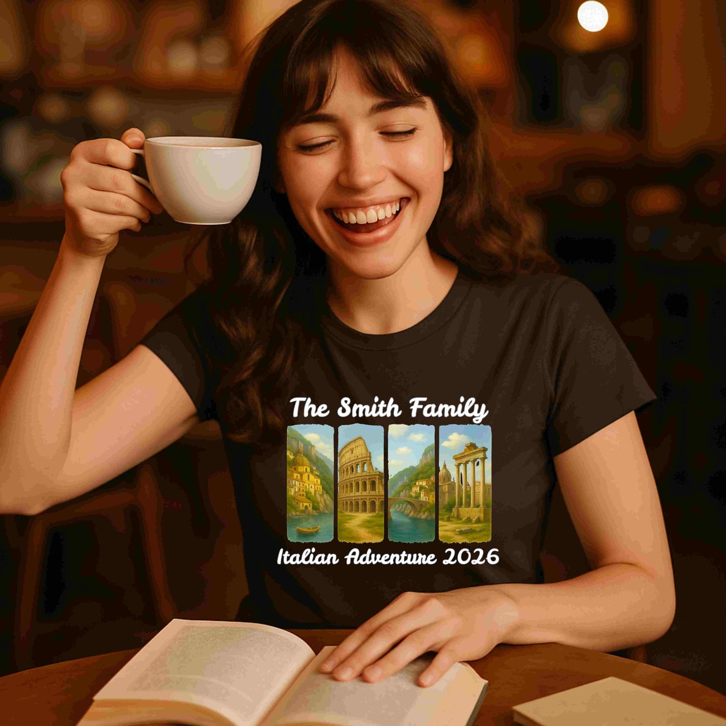 Custom Italy Family Vacation Shirt – Personalized “Italian Adventure 2026” Bella+Canvas 3001 Tee