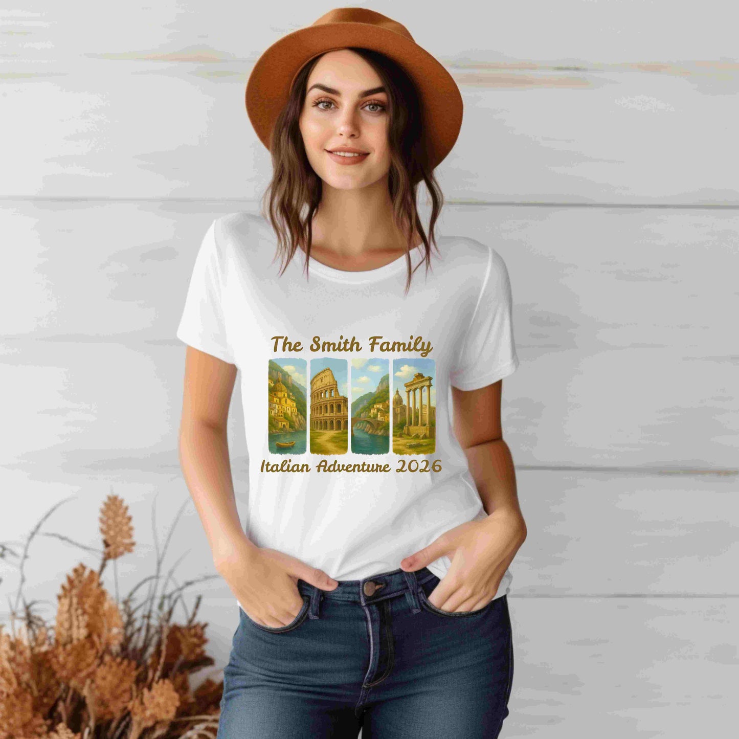 Custom Italy Family Vacation Shirt – Personalized “Italian Adventure 2026” Bella+Canvas 3001 Tee
