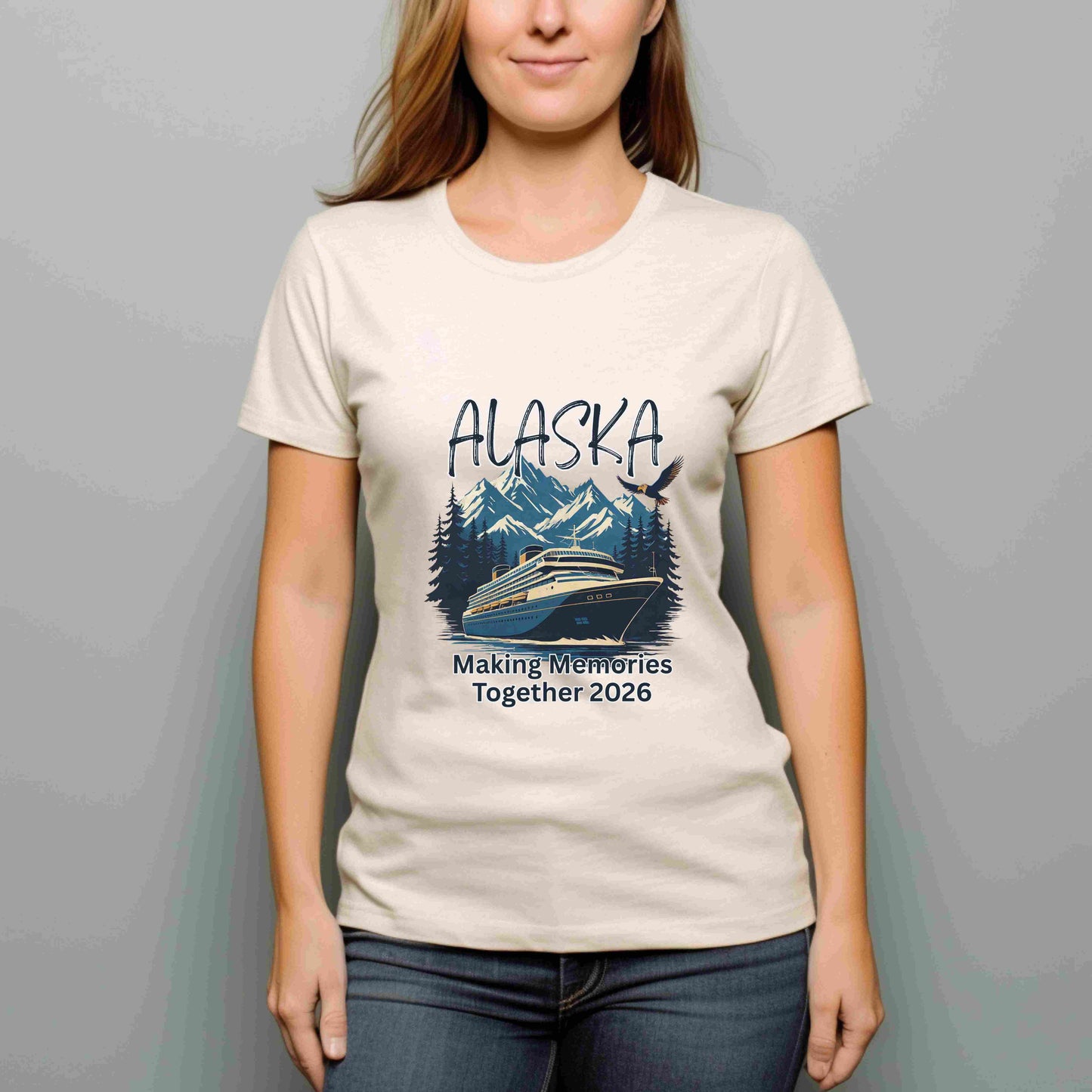 Alaska Cruise Shirt 2026 – “Making Memories Together” Bella+Canvas 3001 Tee (Custom Group Shirts)