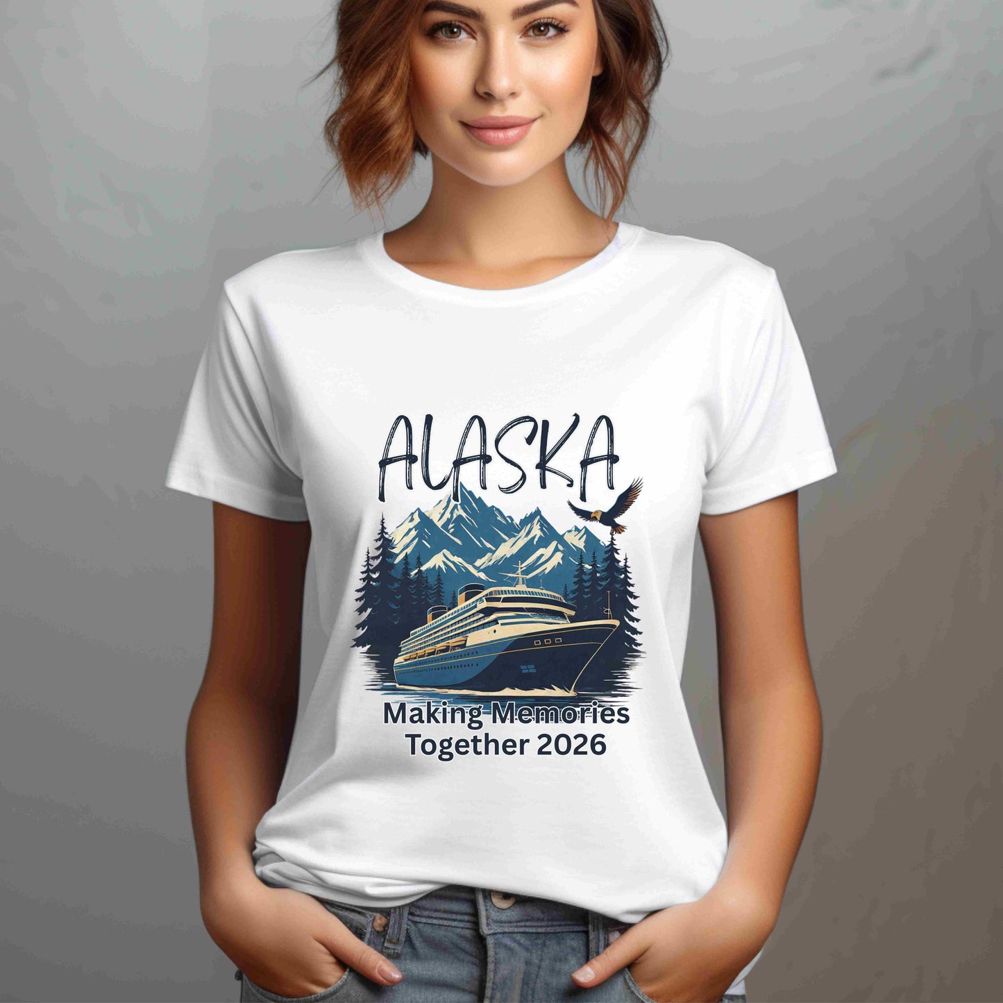 Alaska Cruise Shirt 2026 – “Making Memories Together” Bella+Canvas 3001 Tee (Custom Group Shirts)