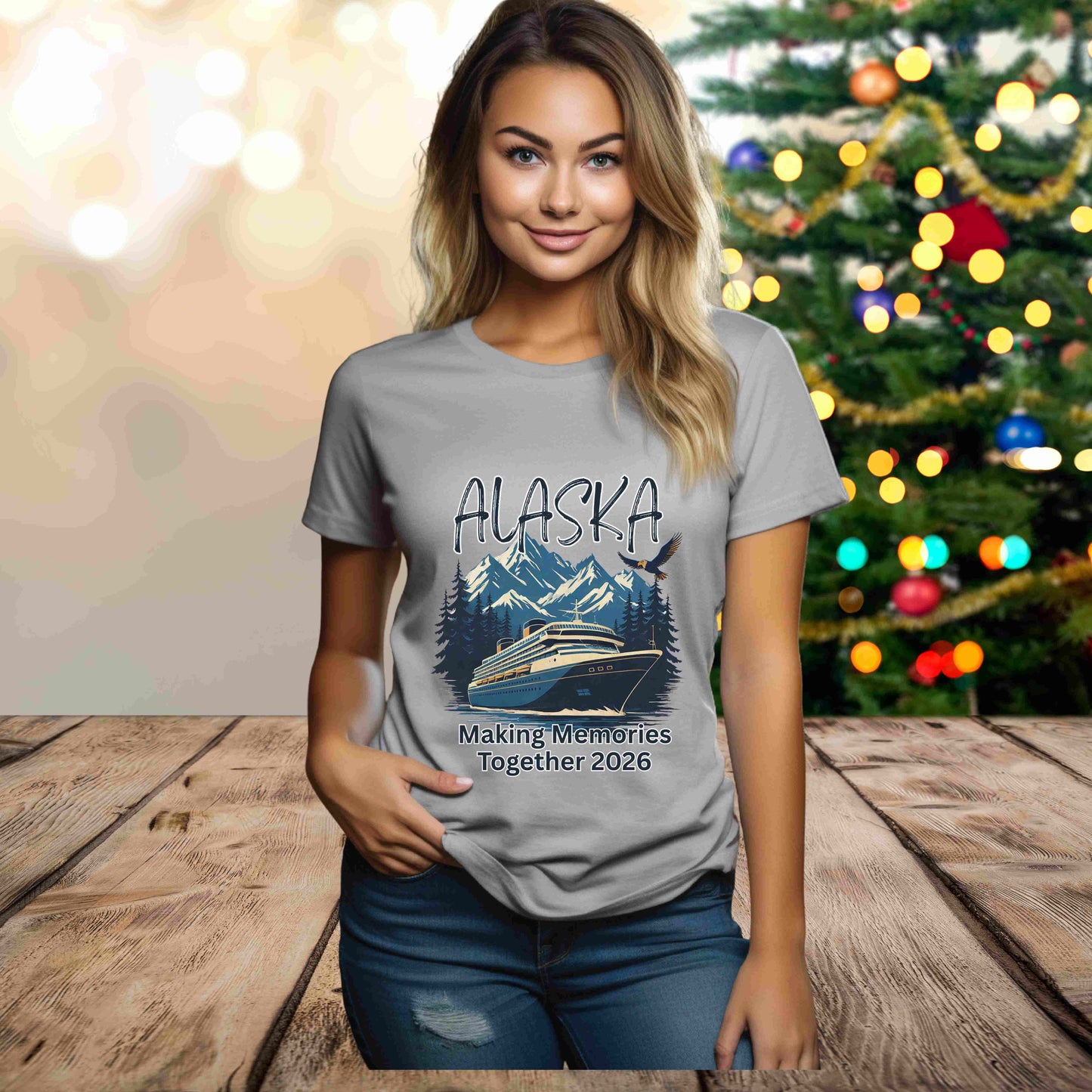 Alaska Cruise Shirt 2026 – “Making Memories Together” Bella+Canvas 3001 Tee (Custom Group Shirts)