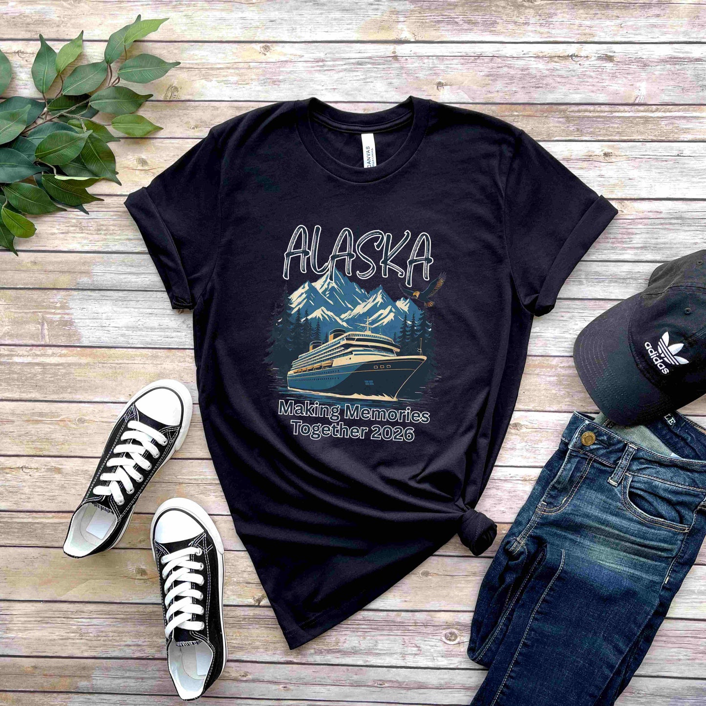 Alaska Cruise Shirt 2026 – “Making Memories Together” Bella+Canvas 3001 Tee (Custom Group Shirts)
