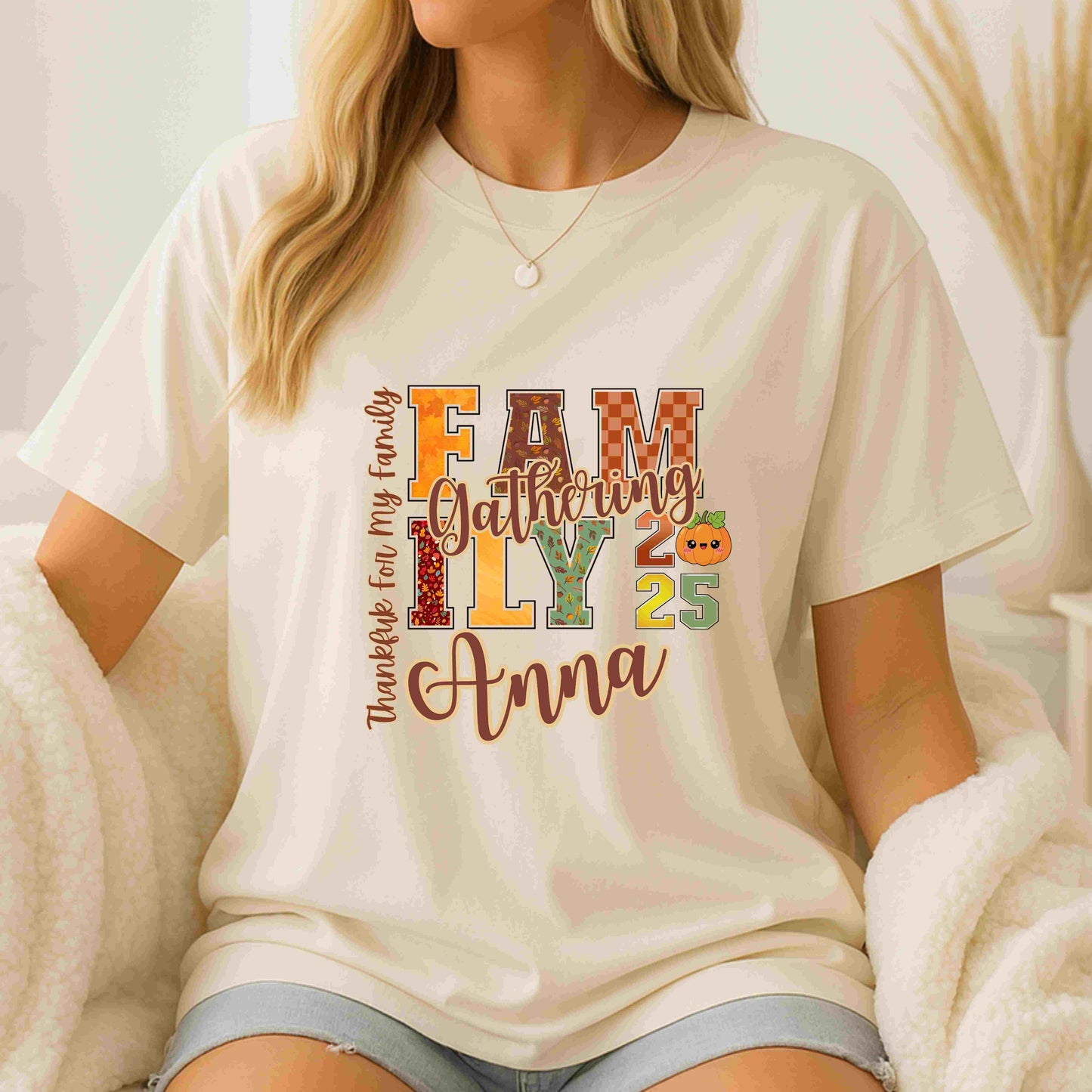 Thanksgiving Fall Gathering PNG Bundle – Custom Names Included