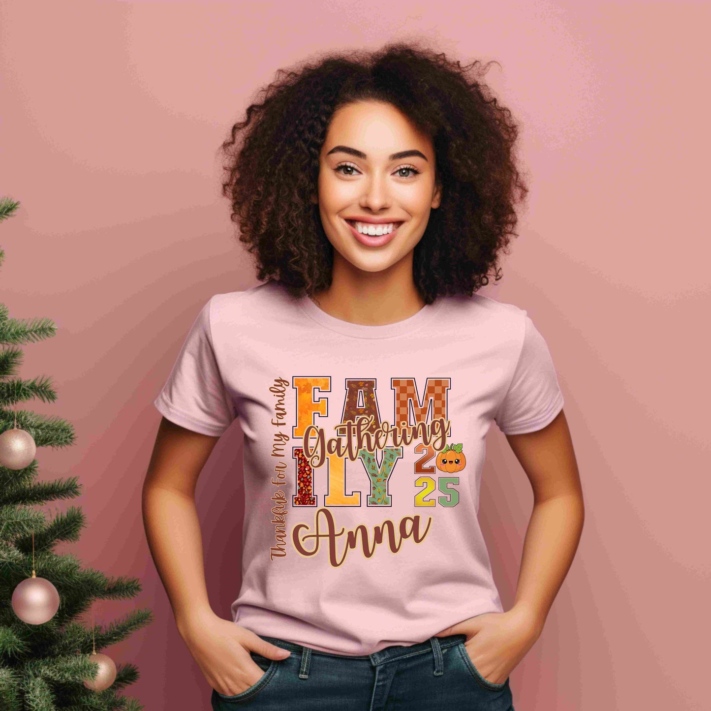 Thanksgiving Fall Gathering PNG Bundle – Custom Names Included