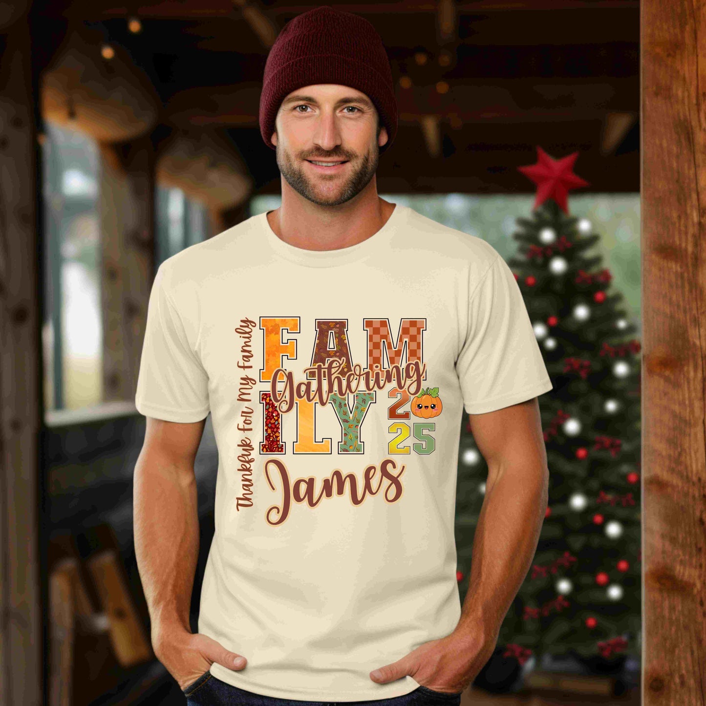 Thanksgiving Fall Gathering PNG Bundle – Custom Names Included