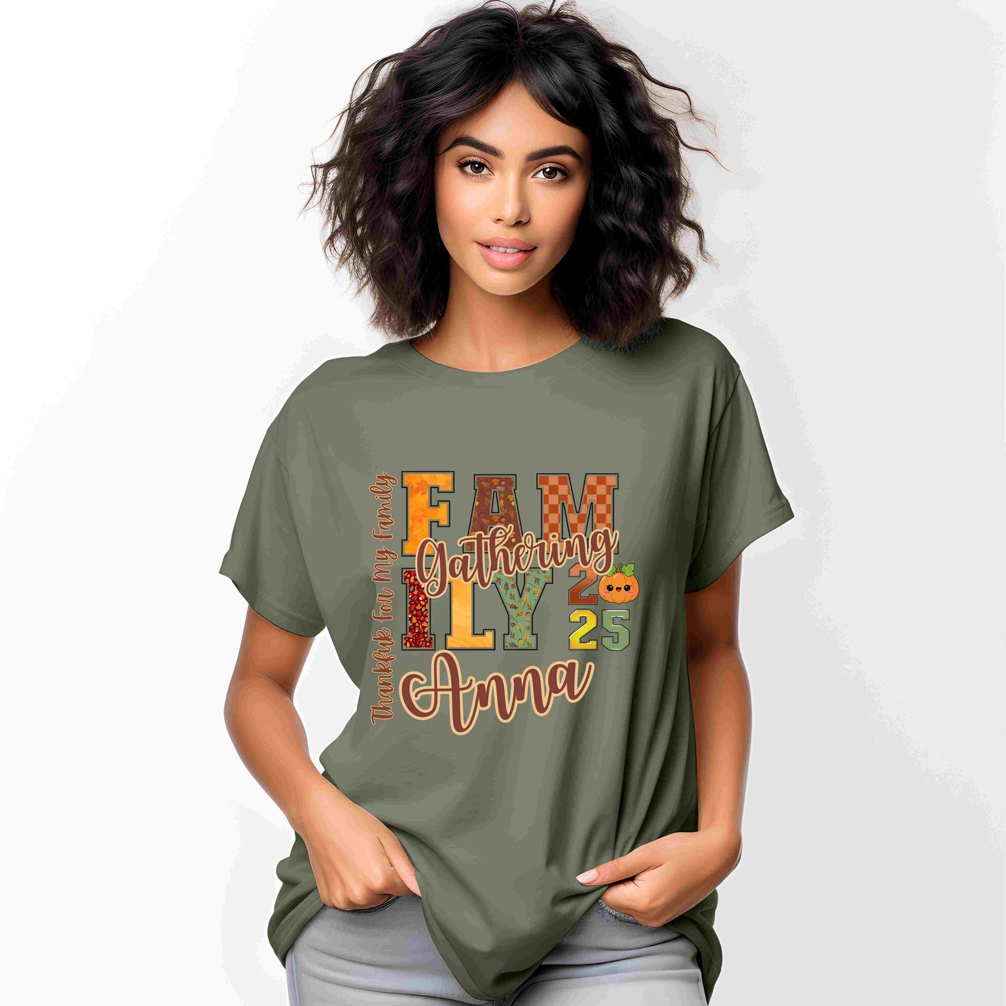 Thanksgiving Fall Gathering PNG Bundle – Custom Names Included