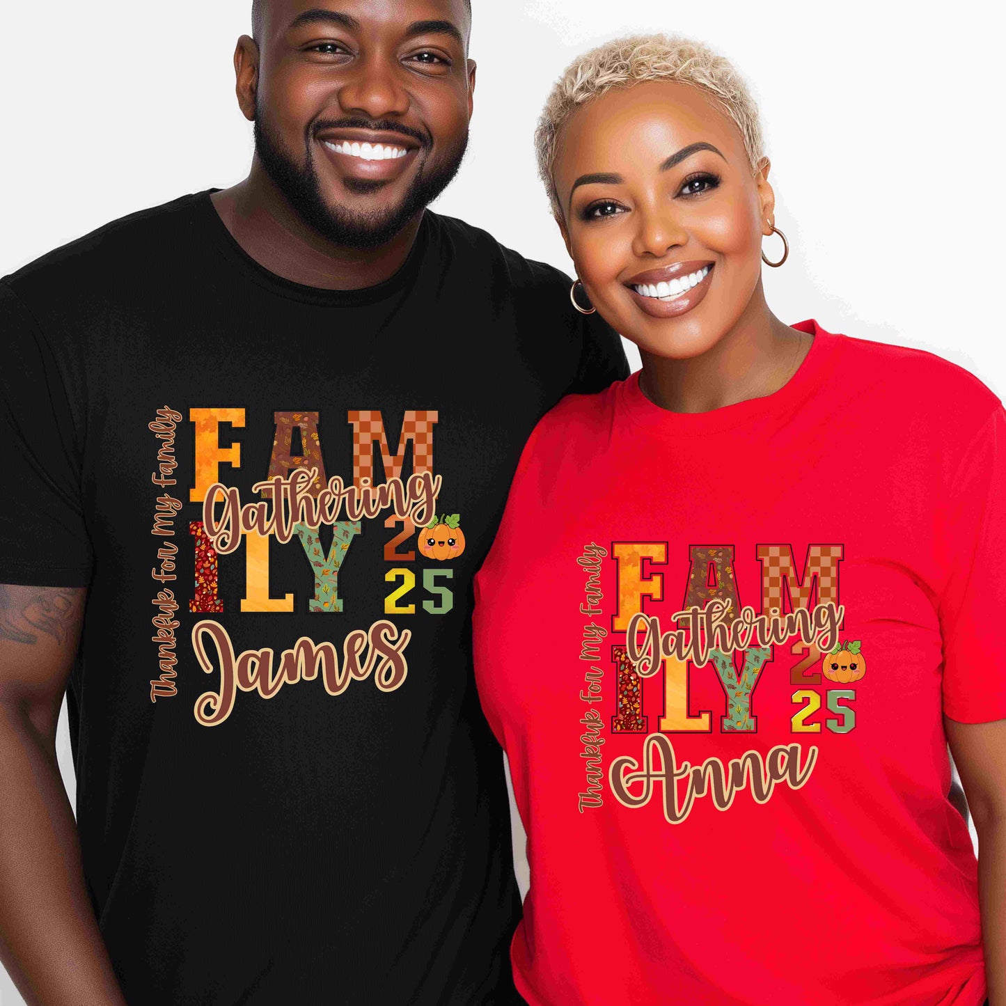 Thanksgiving Fall Gathering PNG Bundle – Custom Names Included