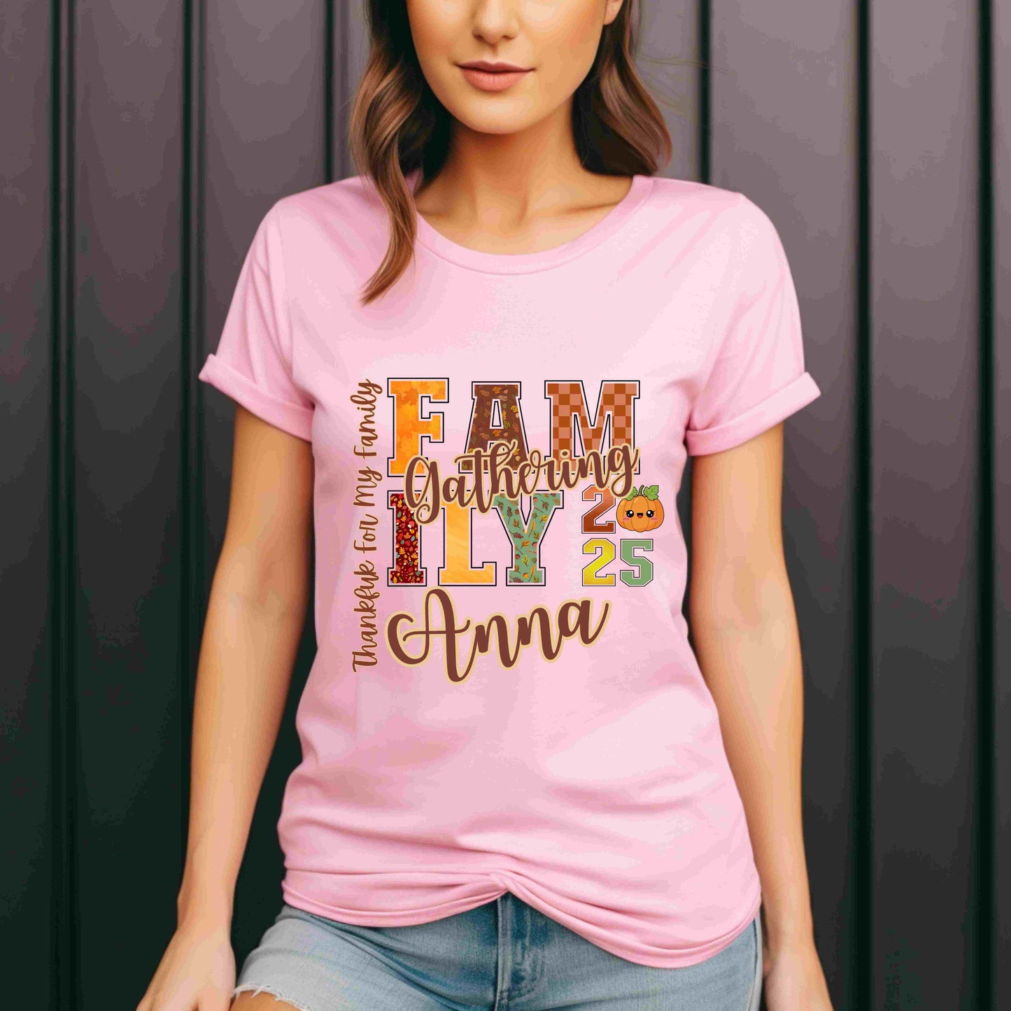 Thanksgiving Fall Gathering PNG Bundle – Custom Names Included