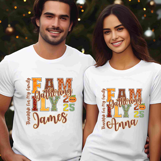 Thanksgiving Fall Gathering PNG Bundle – Custom Names Included