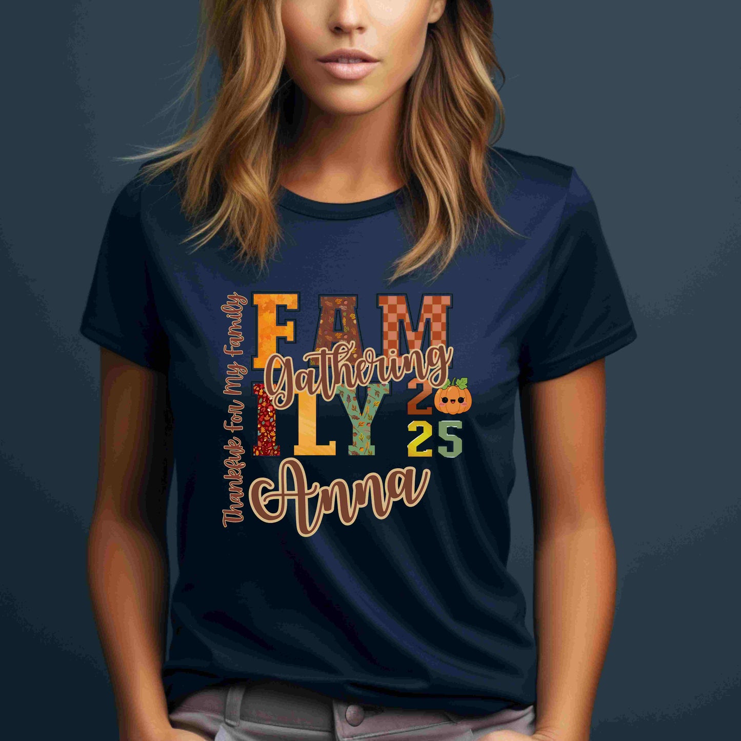 Thanksgiving Fall Gathering PNG Bundle – Custom Names Included