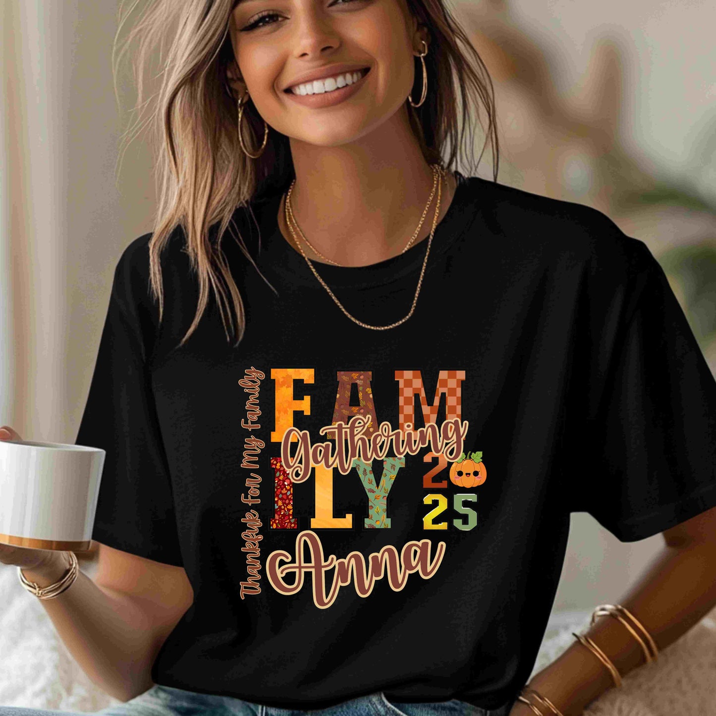 Thanksgiving Fall Gathering PNG Bundle – Custom Names Included