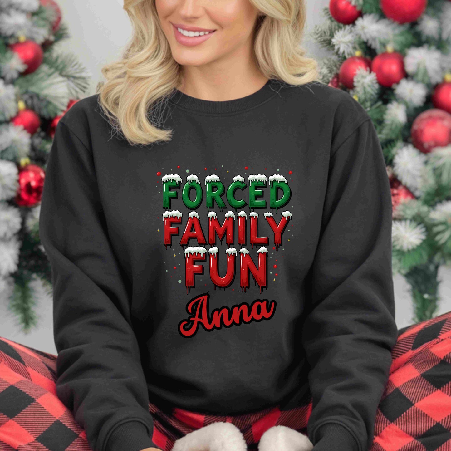 Forced Fun Holiday Sweatshirt – Optional Personalization