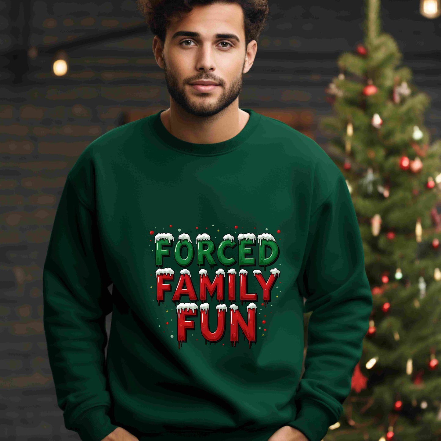 Forced Fun Holiday Sweatshirt – Optional Personalization