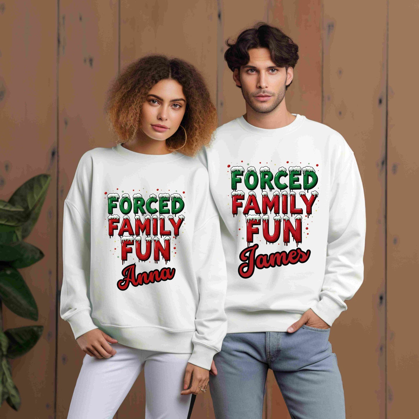 Forced Fun Holiday Sweatshirt – Optional Personalization