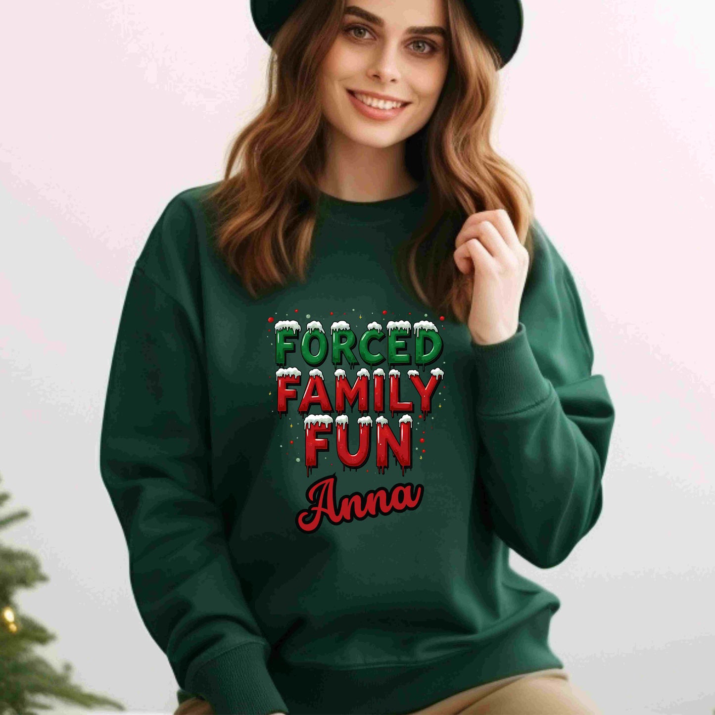 Forced Fun Holiday Sweatshirt – Optional Personalization