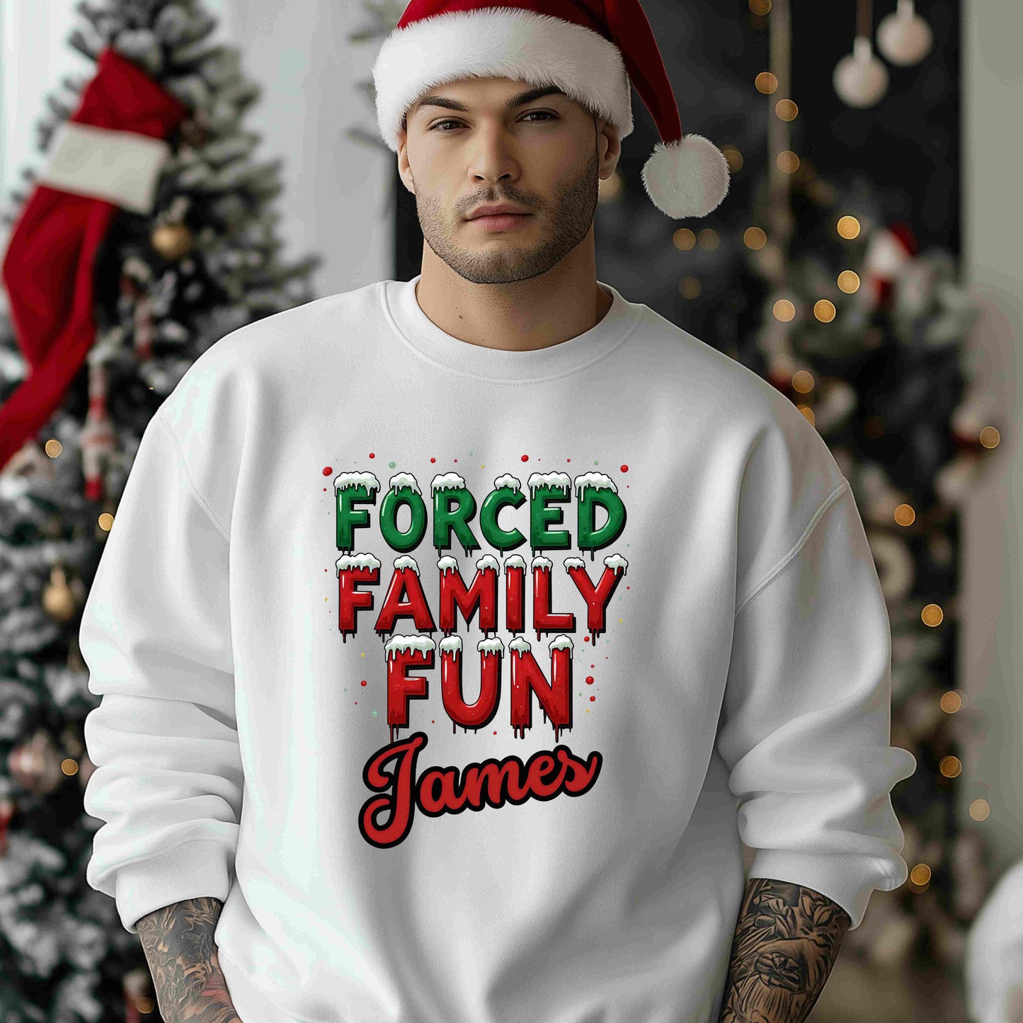 Forced Fun Holiday Sweatshirt – Optional Personalization