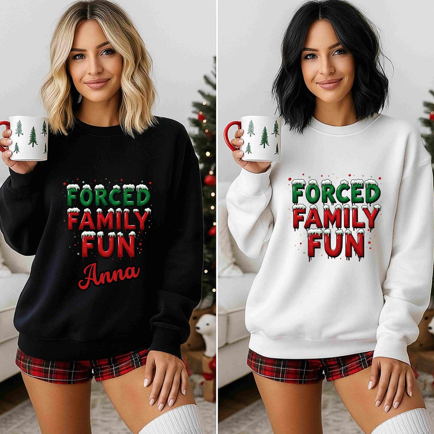 Forced Fun Holiday Sweatshirt – Optional Personalization