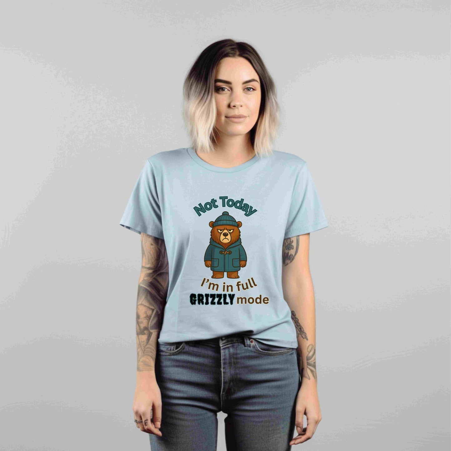 Grizzly Mode Shirt – Funny Winter Bear Graphic Tee for Mood Days