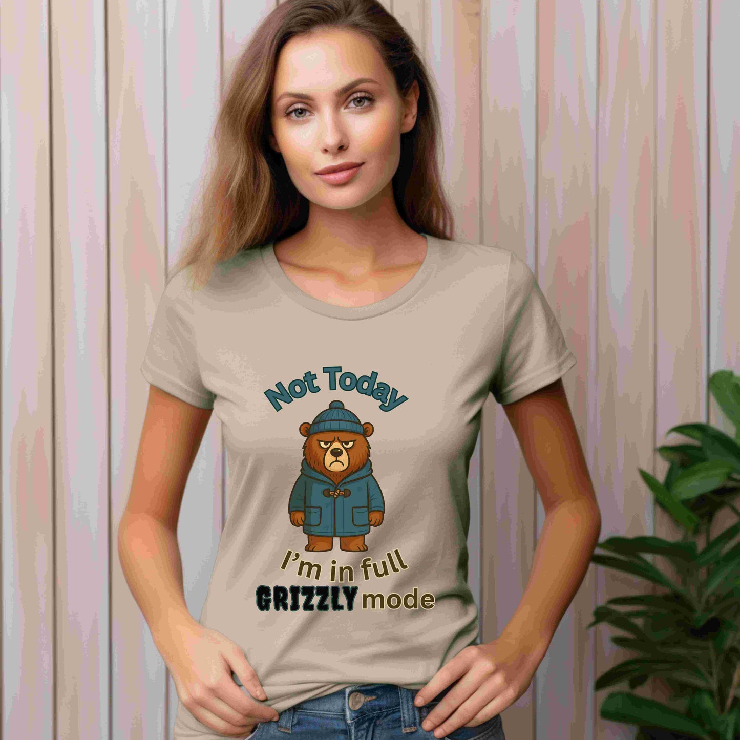 Grizzly Mode Shirt – Funny Winter Bear Graphic Tee for Mood Days
