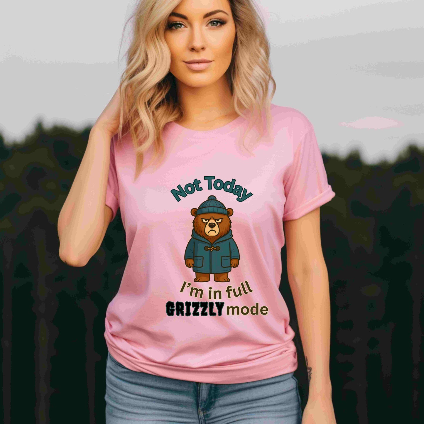 Grizzly Mode Shirt – Funny Winter Bear Graphic Tee for Mood Days